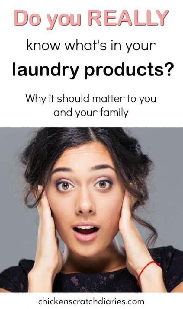 Natural laundry product alternatives - you might be surprised to find out what's hiding in those big brands! #NaturalLiving #NaturalCleaning #Laundry #Homemaking #EssentialOils