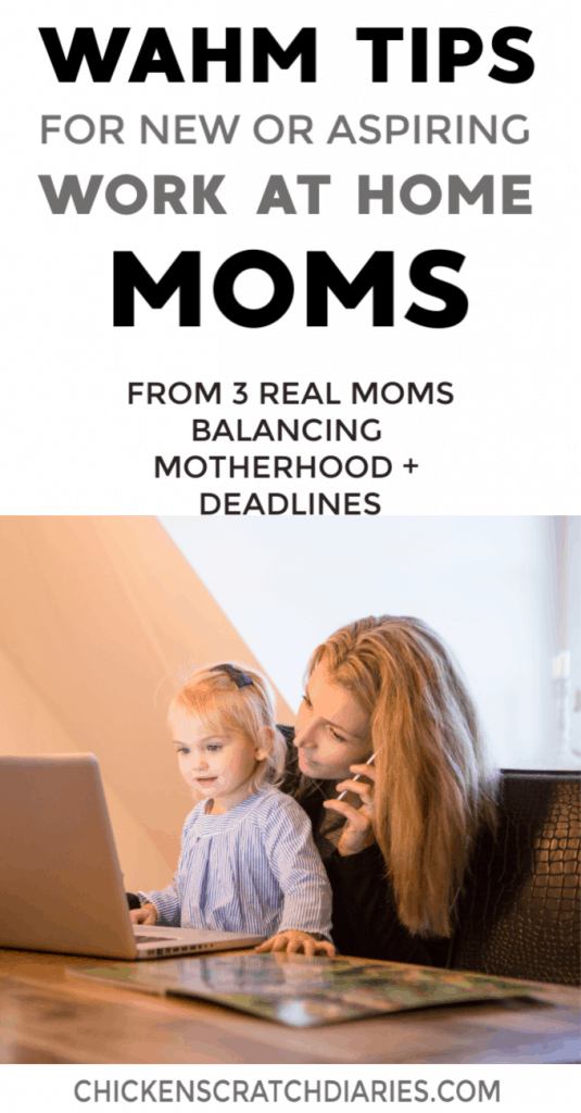 Tips for working from home and juggling mom duties: organization ideas, scheduling around kids and considering whether working part-time or full-time online is right for you. #WorkAtHome #WAHM #MomLife #Productivity #Parenting #OnlineJobs #Mompreneur