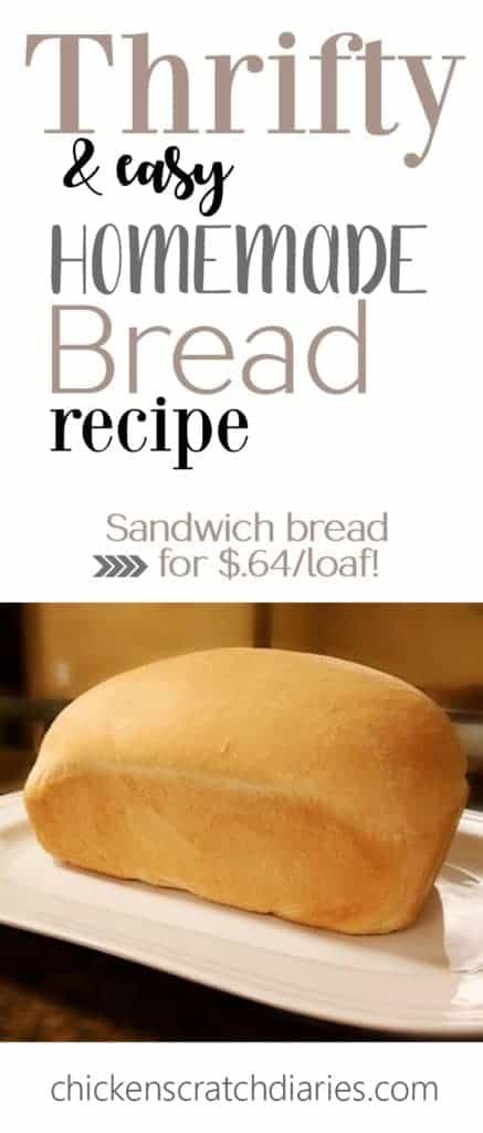 Thrifty Easy Homemade Sandwich Bread Recipe