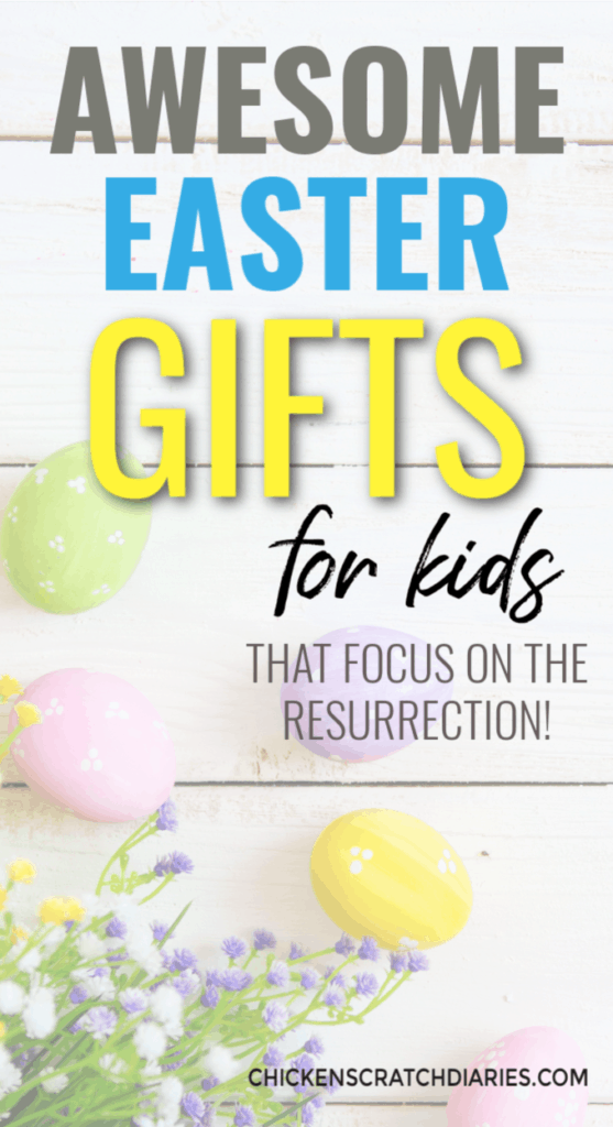 Instead of Easter basket ideas, give your kids a gift this year that focuses on Jesus and reinforces their faith all year. #Easter #Jesus #Kids