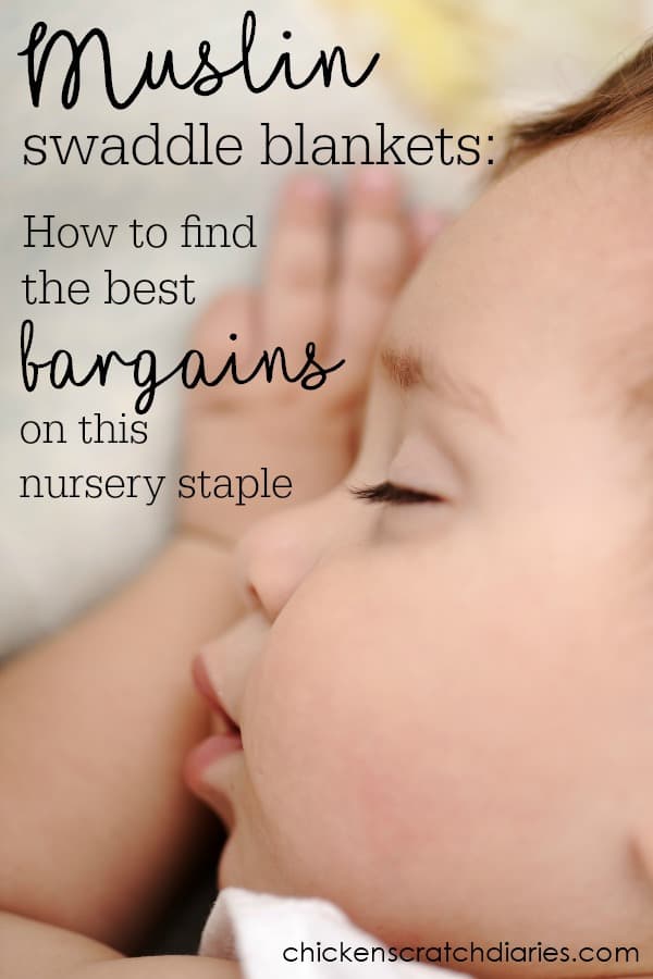 Image of baby sleeping: article on Muslin swaddle blankets -how to find the best bargains.