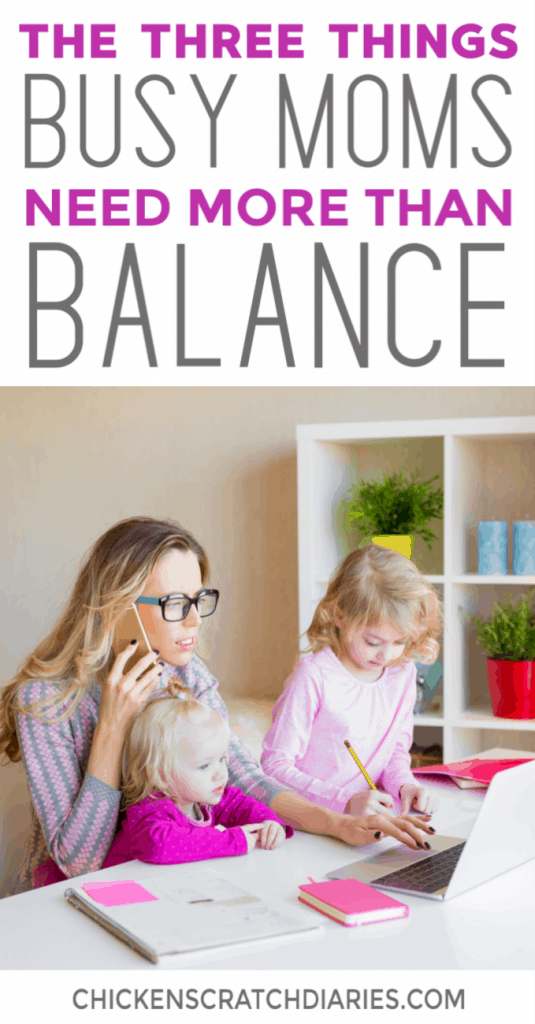 Finding balance as a busy working mom is a never-ending struggle. Here's another perspective and why it might not be as important as we think. #ChristianMotherhood #Balance #Priorities #Grace