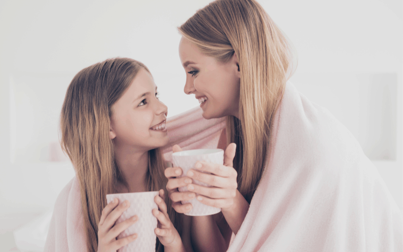 Questions to ask kids - image of mom and daughter