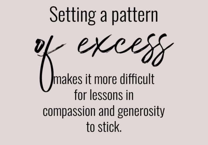 The problems with setting a pattern of excess