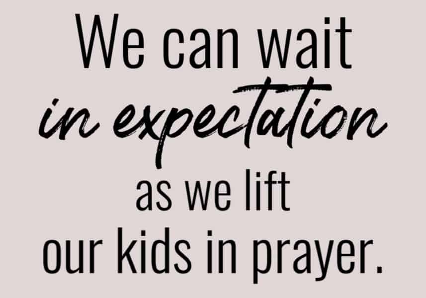 We can trust God with our kids as we pray for them.