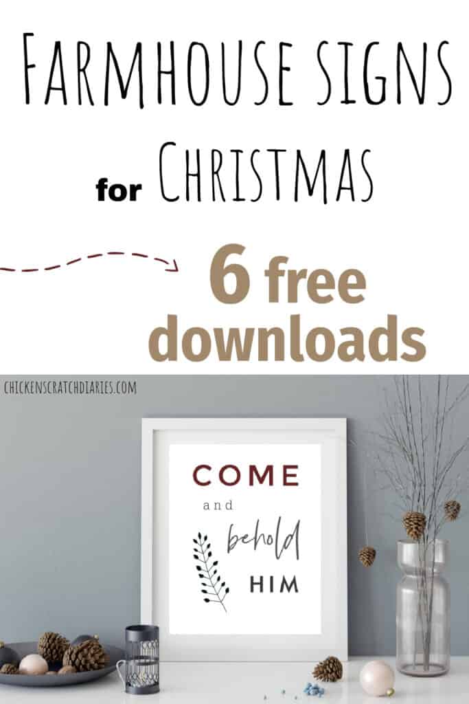 free farmhouse signs for Christmas