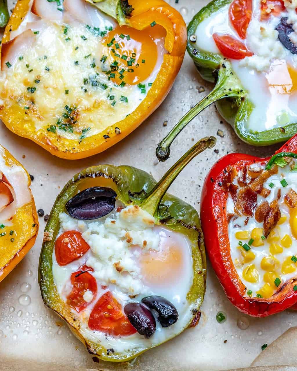 Healthy breakfast for moms: egg stuffed peppers