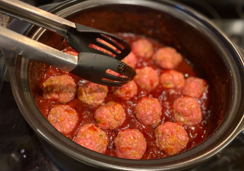 meatballs into the sauce mixture