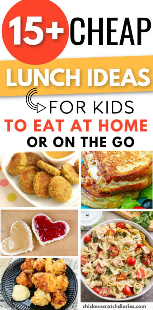 collage image of collection of cheap lunch ideas for kids