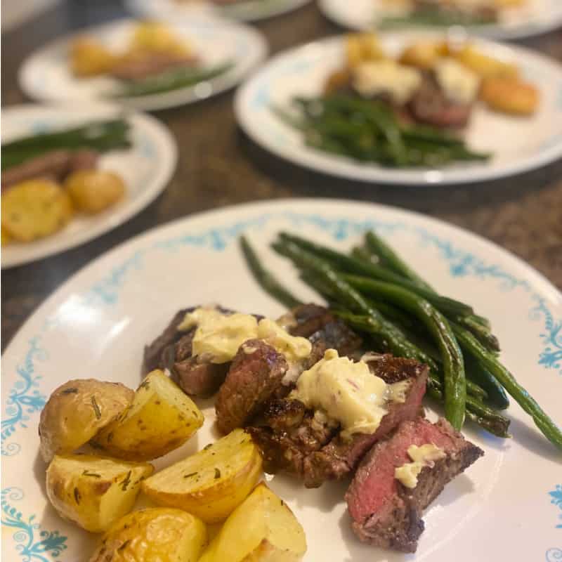 EveryPlate Review - Dijon Butter Steak meal