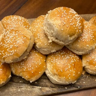 homemade honey wheat hamburger buns