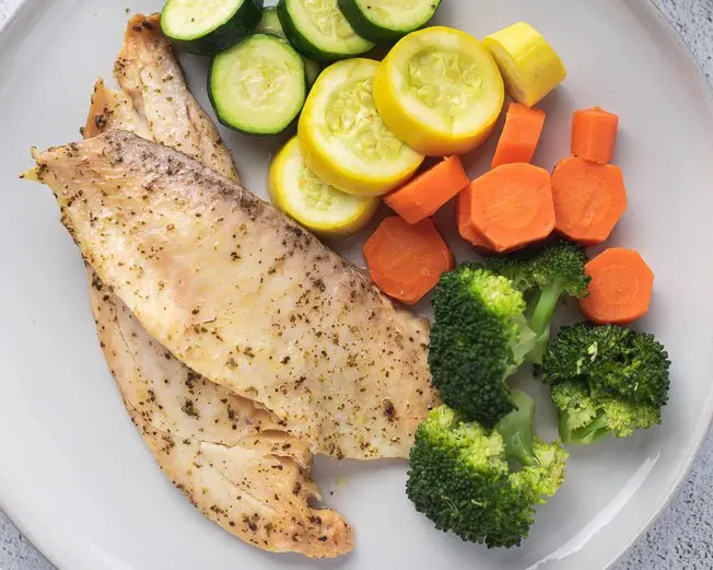 fish with steamed vegetables in instant pot