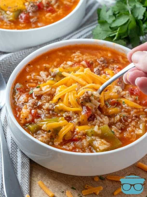 Instant pot stuffed pepper soup