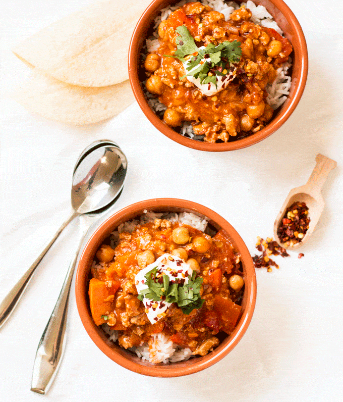 chili with ground turkey and sweet potatoes