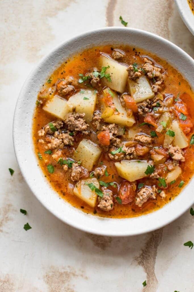 economical hamburger soup recipe