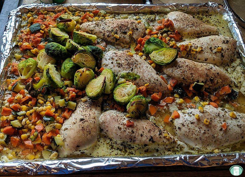 chicken and veggies make ahead freezer meal 