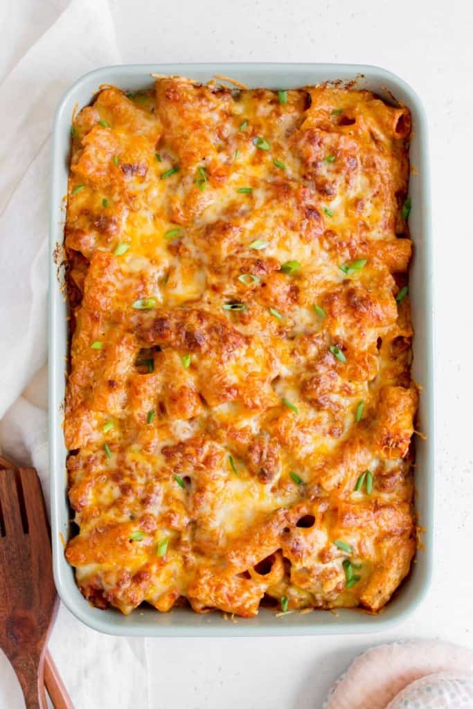 Rigatoni pasta bake- freezer meal for  the beach idea