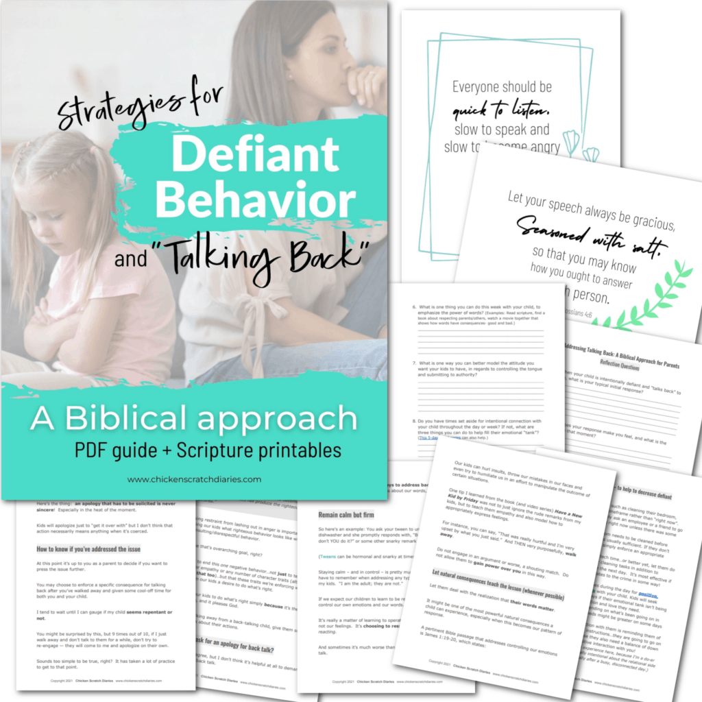 strategies for defiant behavior printable pack