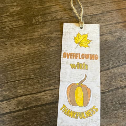 Christian Thanksgiving craft bookmark