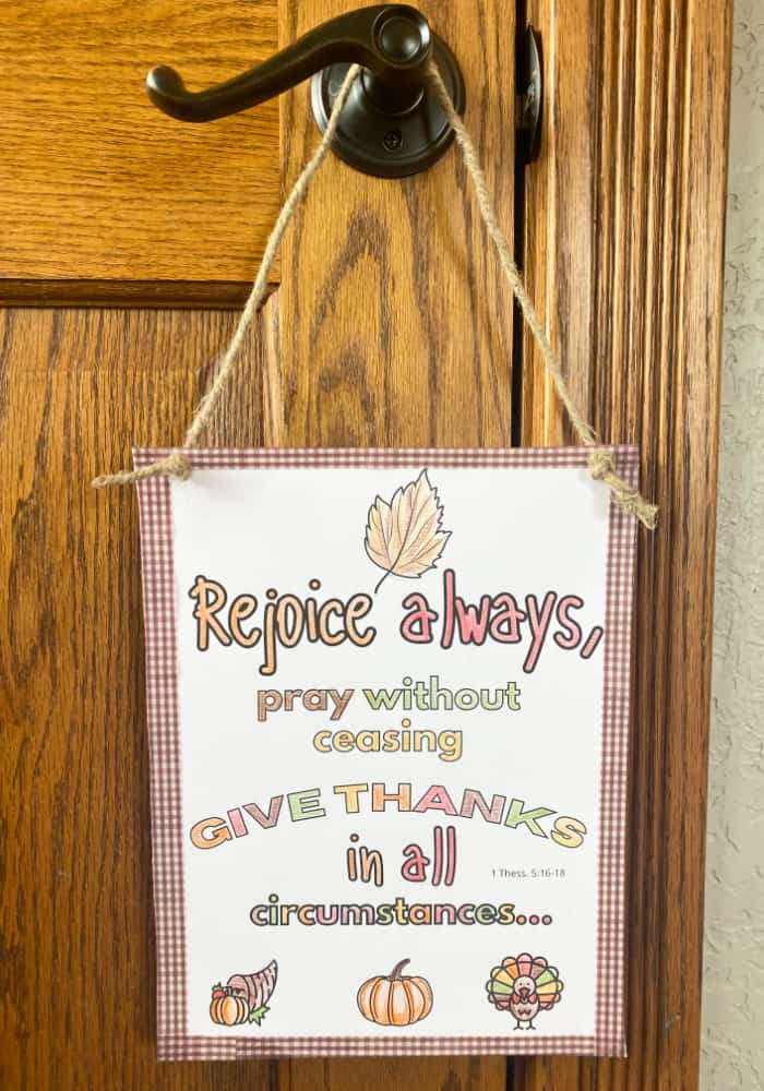 give thanks sunday school craft