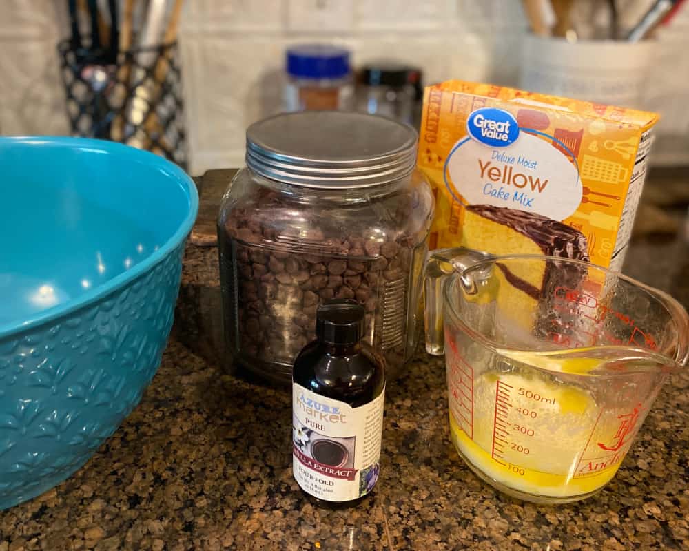 5 ingredient cookie bars-ingredients