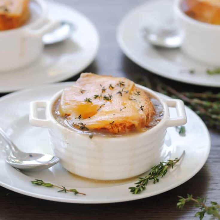 Image for Hearty Vegetarian French Onion Soup — Marley's Menu