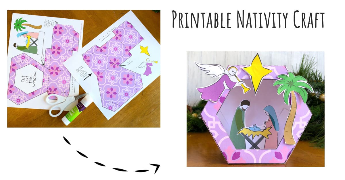 Free Printable Nativity Craft for Preschool Up Chicken Scratch 