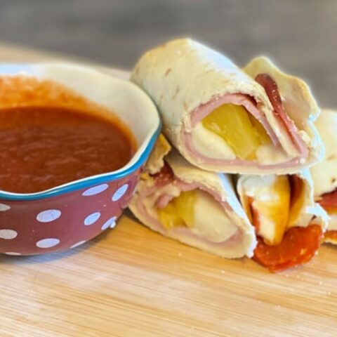 Air fryer recipe for kids- pizza rolls-featured image