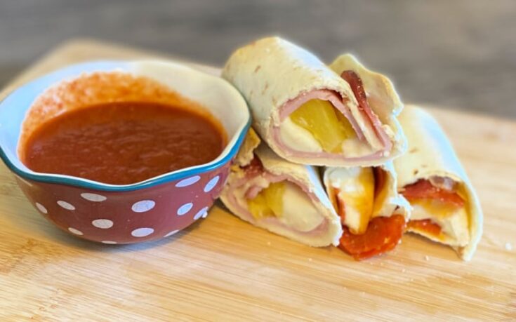 Air fryer recipe for kids- pizza rolls-featured image