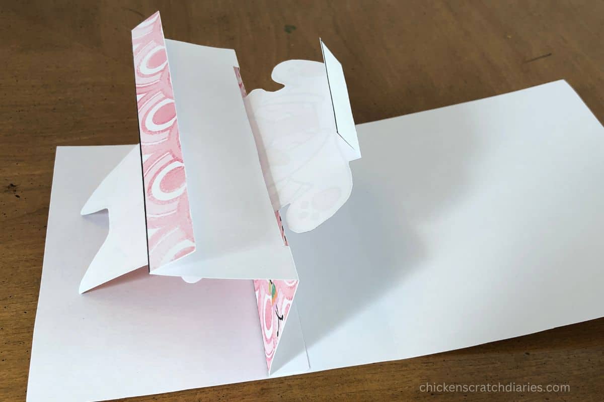 step 8 pop up cat valentine card craft