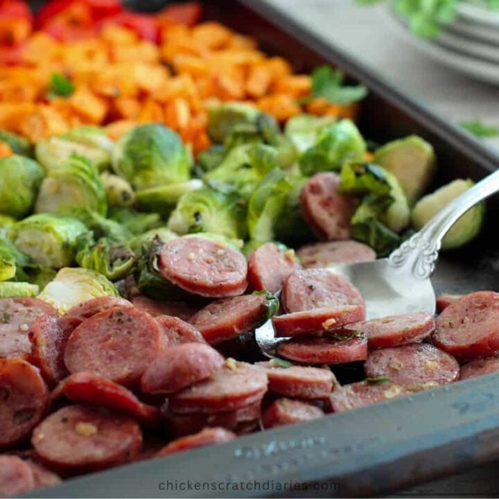 Roasted chicken apple sausage and veggie meal-complete