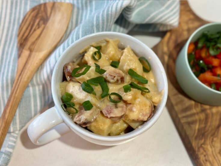 slow cooker cheesy potatoes and sausage