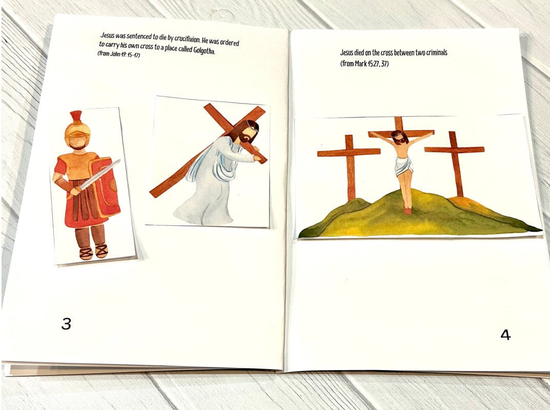Pasting images on page 3-4 of My Easter book