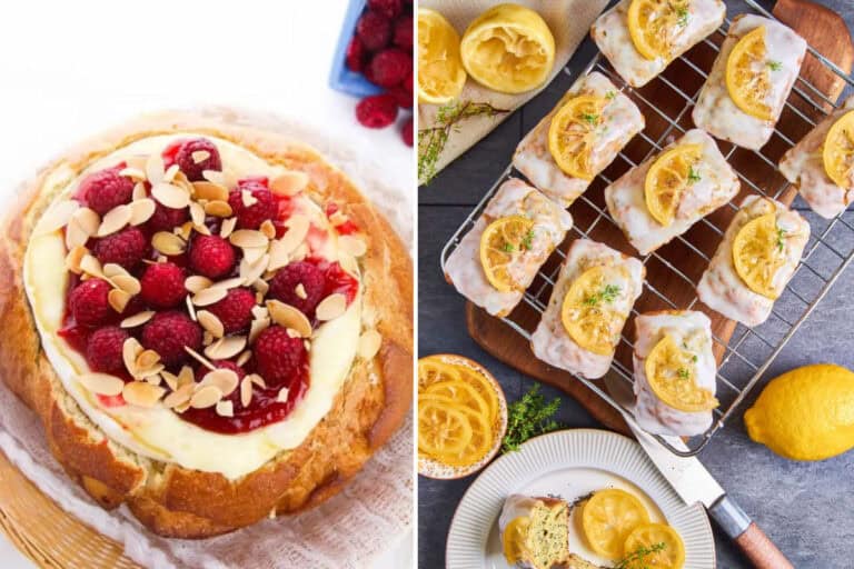 Two dessert recipes side by side