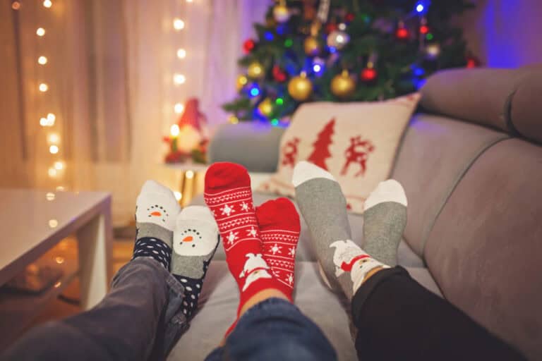 Family togetherness with Christmas socks