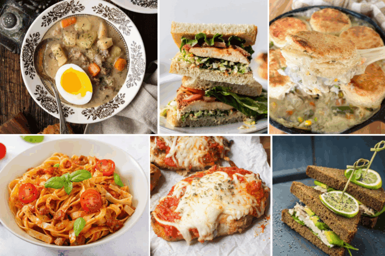 sourdough dinner collage of recipes