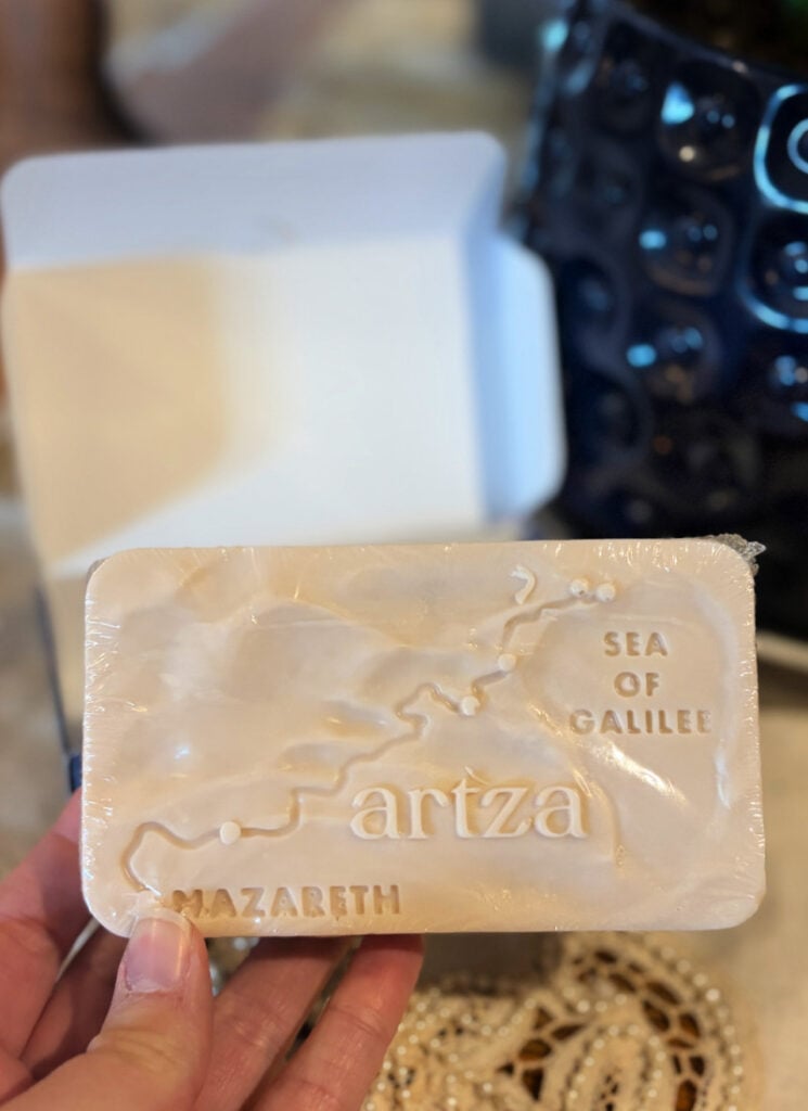 Large bar of lavender scented soap from Israel.